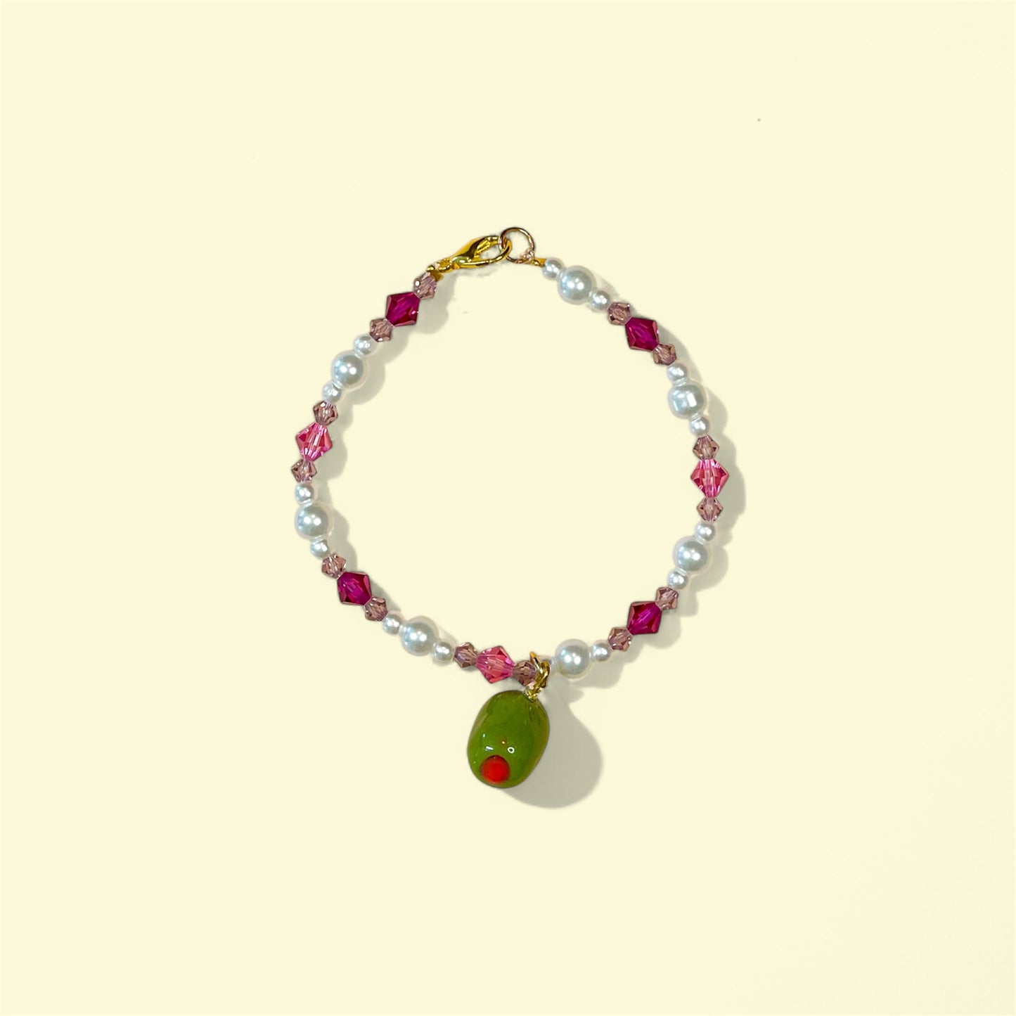 Pulsera de Charms 🥑🍤💜🐟🦪🫒🍓🧀🌽
