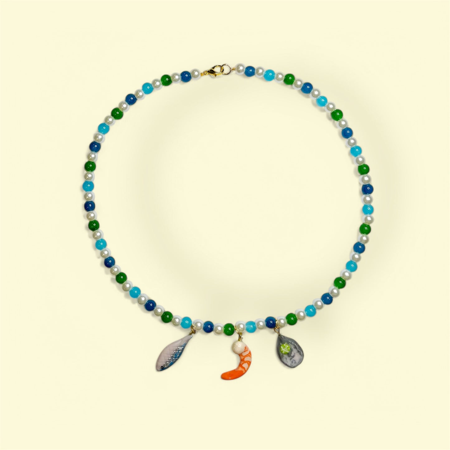 Collar de Charms 🥑🐟🫒🌽🍓🍤💜🧀🦪