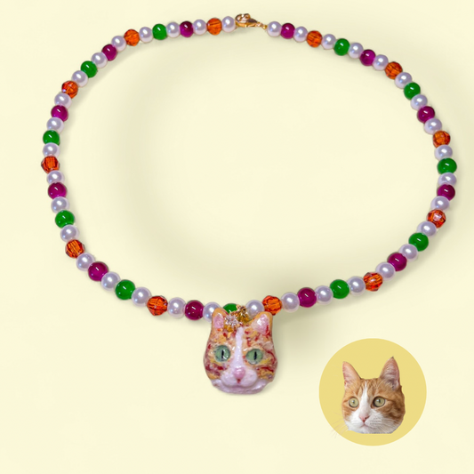 Collar de retrato de mascota personalizado 🐾