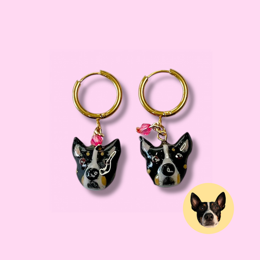 Aretes de retrato de mascota personalizado 🐾