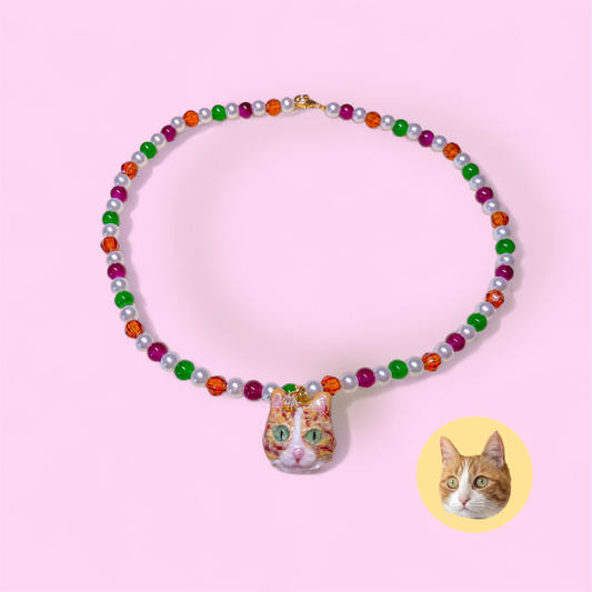 Collar de retrato de mascota personalizado 🐾